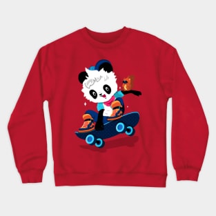 Skater Panda Crewneck Sweatshirt